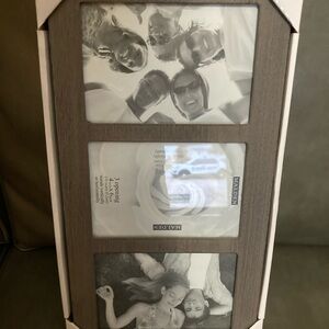 NWT Malden Espresso Triple Photo Frame Collage 7X14”